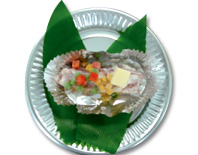 北海道産秋鮭使用秋鮭マヨネーズカップ＋ミックスべジ、バター